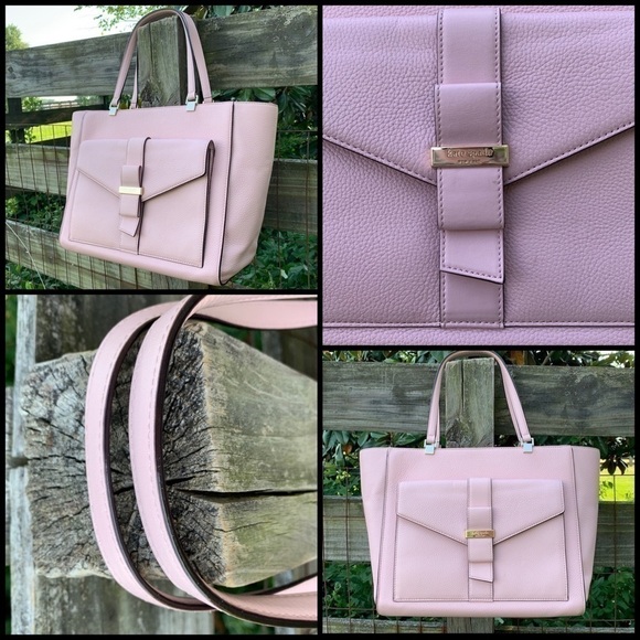 Kate Spade Blush Pink Large Bow Ribbon Tote Purse - Picture 6 of 7
